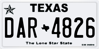TX license plate DAR4826
