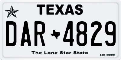 TX license plate DAR4829