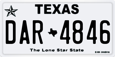 TX license plate DAR4846