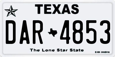 TX license plate DAR4853