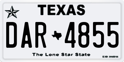 TX license plate DAR4855