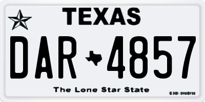 TX license plate DAR4857