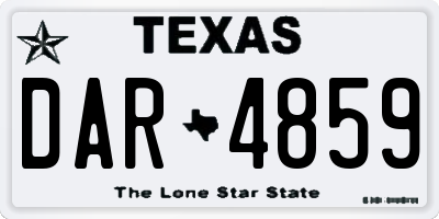 TX license plate DAR4859