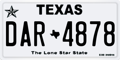 TX license plate DAR4878