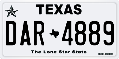 TX license plate DAR4889