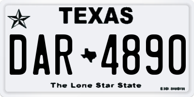 TX license plate DAR4890