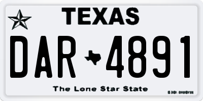 TX license plate DAR4891
