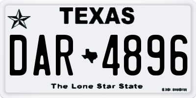 TX license plate DAR4896