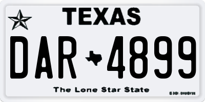 TX license plate DAR4899