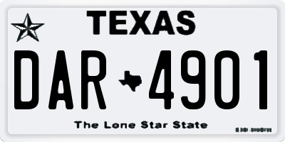 TX license plate DAR4901