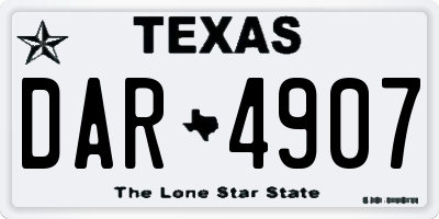 TX license plate DAR4907