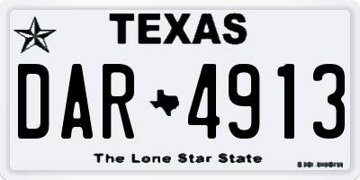TX license plate DAR4913