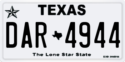 TX license plate DAR4944