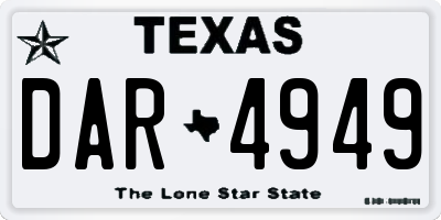 TX license plate DAR4949