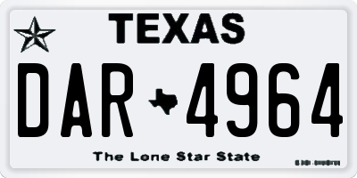 TX license plate DAR4964