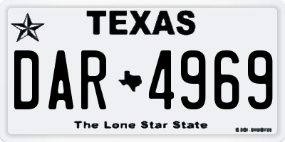 TX license plate DAR4969