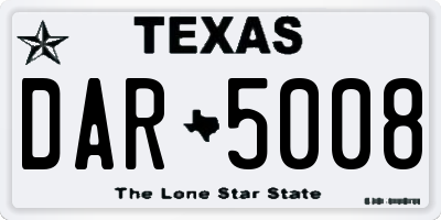 TX license plate DAR5008