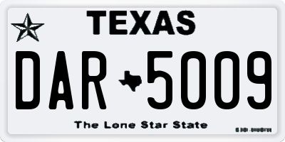 TX license plate DAR5009