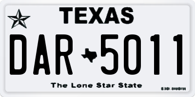 TX license plate DAR5011