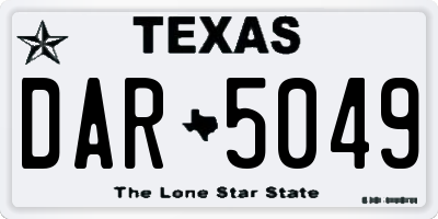 TX license plate DAR5049