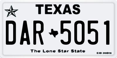 TX license plate DAR5051