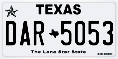 TX license plate DAR5053