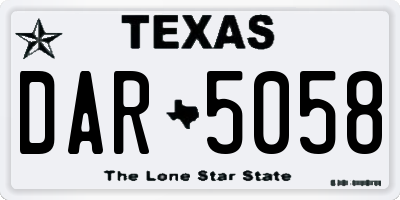TX license plate DAR5058