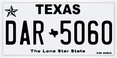 TX license plate DAR5060
