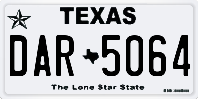 TX license plate DAR5064