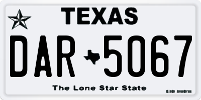TX license plate DAR5067