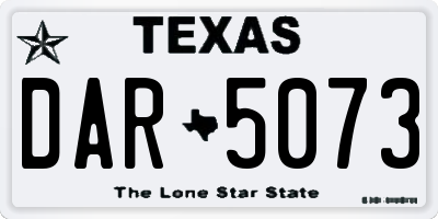 TX license plate DAR5073