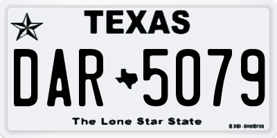 TX license plate DAR5079