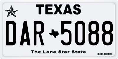 TX license plate DAR5088