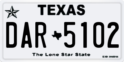 TX license plate DAR5102