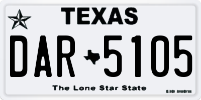 TX license plate DAR5105