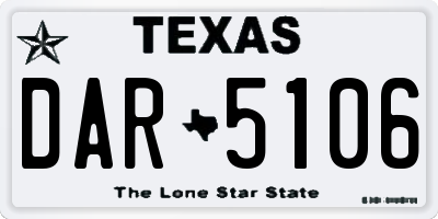 TX license plate DAR5106