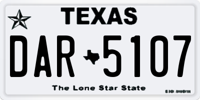 TX license plate DAR5107