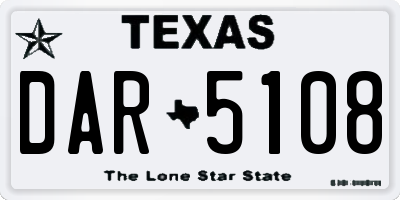 TX license plate DAR5108