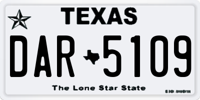 TX license plate DAR5109