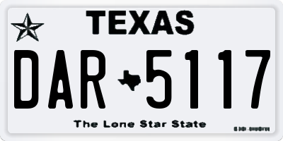 TX license plate DAR5117