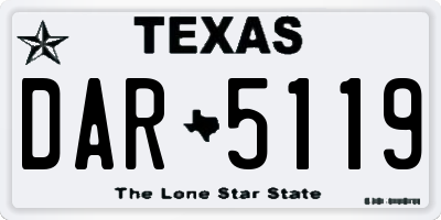 TX license plate DAR5119
