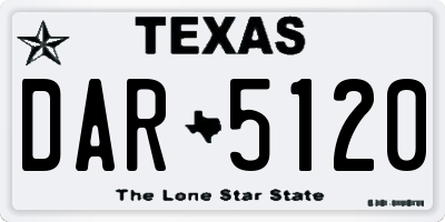 TX license plate DAR5120