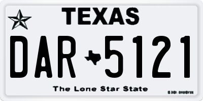 TX license plate DAR5121