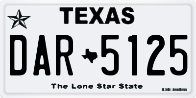 TX license plate DAR5125