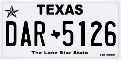 TX license plate DAR5126