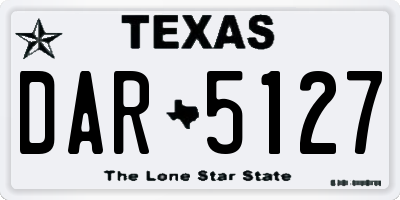 TX license plate DAR5127