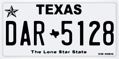 TX license plate DAR5128