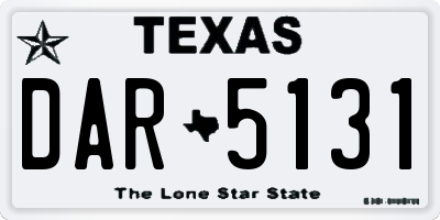 TX license plate DAR5131