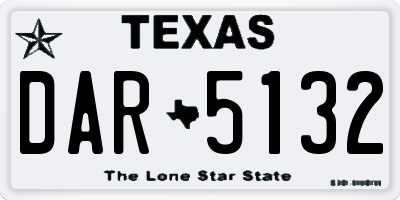 TX license plate DAR5132