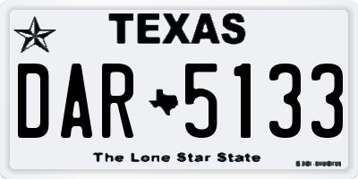 TX license plate DAR5133